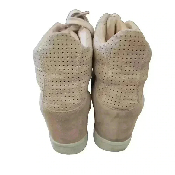 Coach Women's Pale Pink Alexis Suede Hidden Wedge Sneaker  9 - Picture 5 of 16